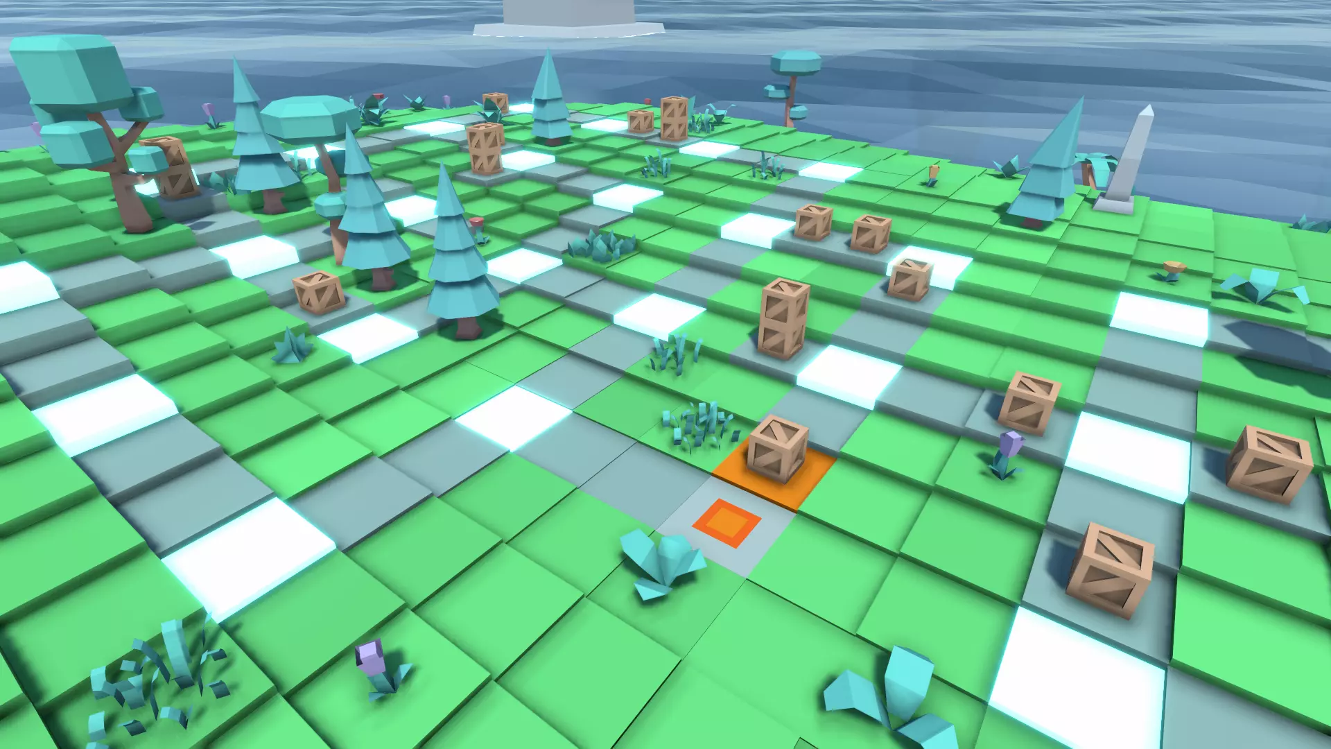 Screenshot of map 'Crossroads' with boxes